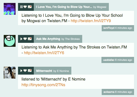 Listening to Twisten tweets