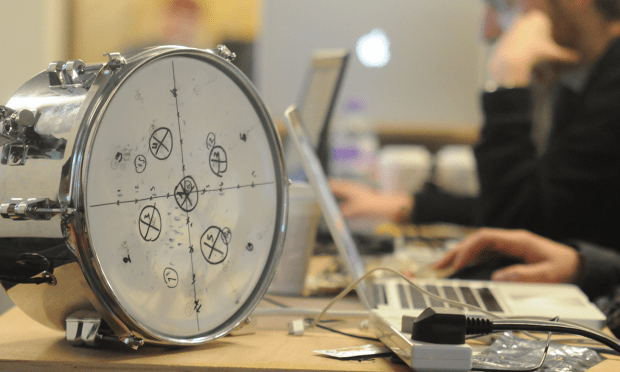 Augdrum - Hacked drum for use in 'expressive' performance