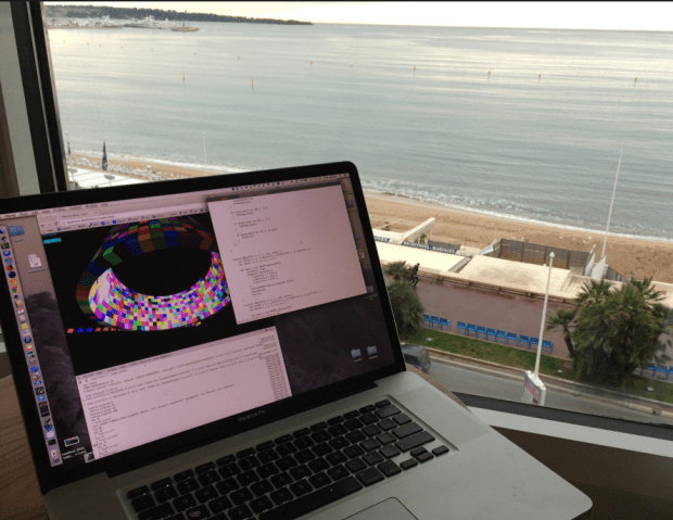 Typical view for an international executive music hacker